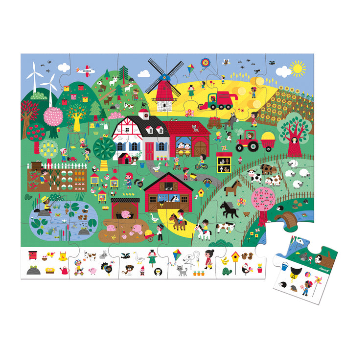 JANOD search puzzle Farm 3yrs+/ 24 pcs