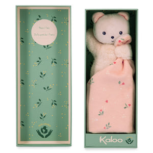 Kaloo cuddle cloth bear Carre Douceur pink