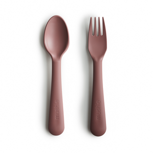 Mushie cutlery set woodchuck