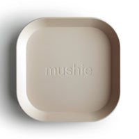 Mushie plates ivory