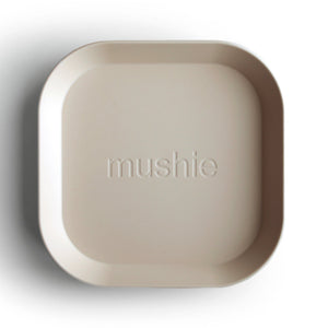 Mushie plates ivory