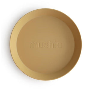 Mushie plates mustard