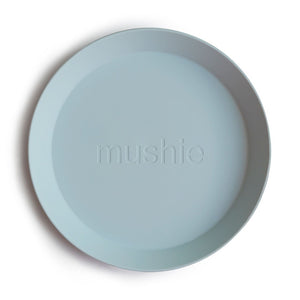 Mushie plates powder blue