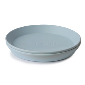 Mushie plates powder blue