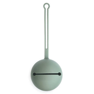Mushie pacifier holder cambridge blue