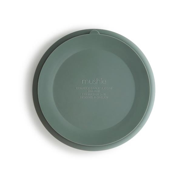 Mushie silicone plate cambridge blue