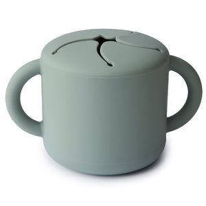 Mushie snack cup cambridge blue