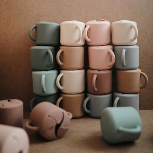 Mushie snack cup cloudy mauve