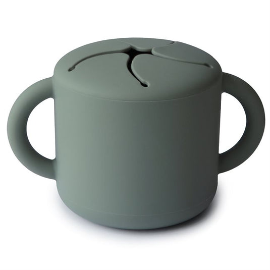 Mushie snack cup thyme green