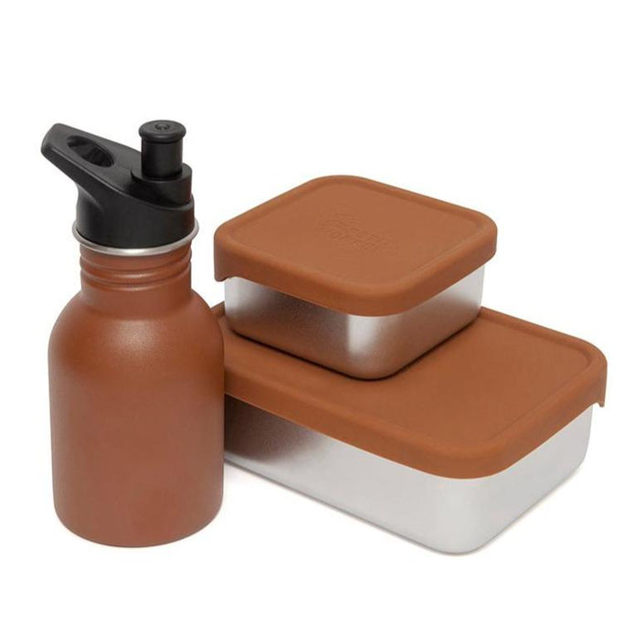 Petit Monkey drinking bottle stainless steel baked clay