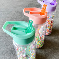 Petit Monkey drinking bottle macaron popsicles coral