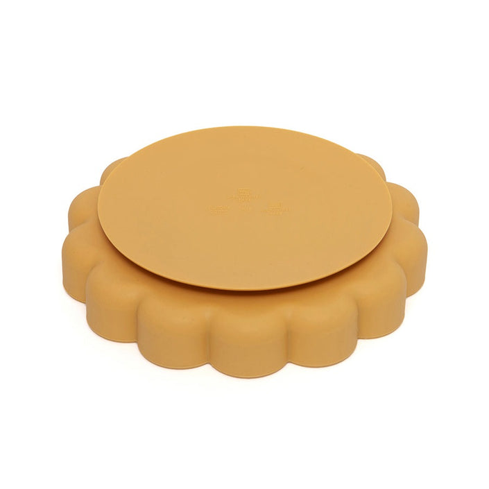 Petit Monkey silicone plate lion ocher
