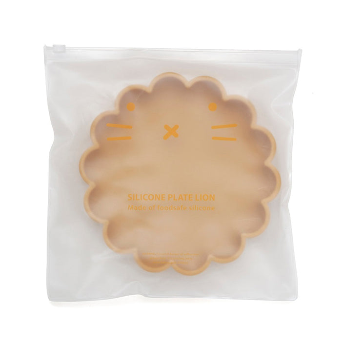 Petit Monkey silicone plate lion ocher