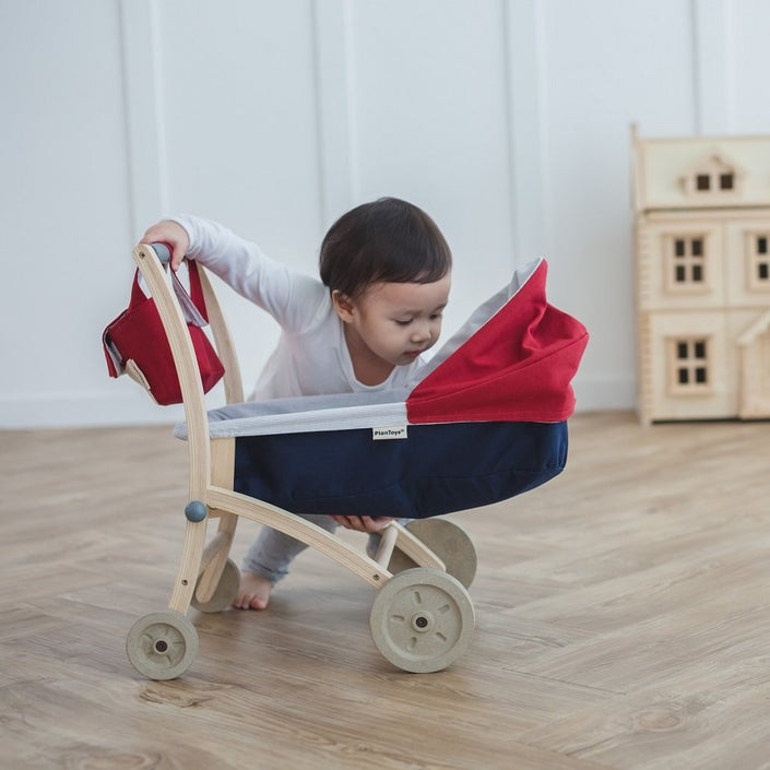 Plan Toys doll pram 2yrs+