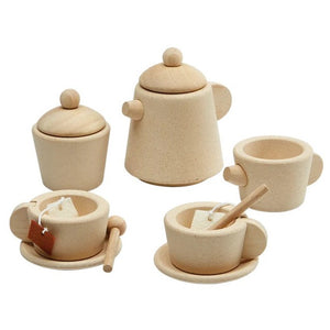 Plan Toys tea set natural 2yrs+