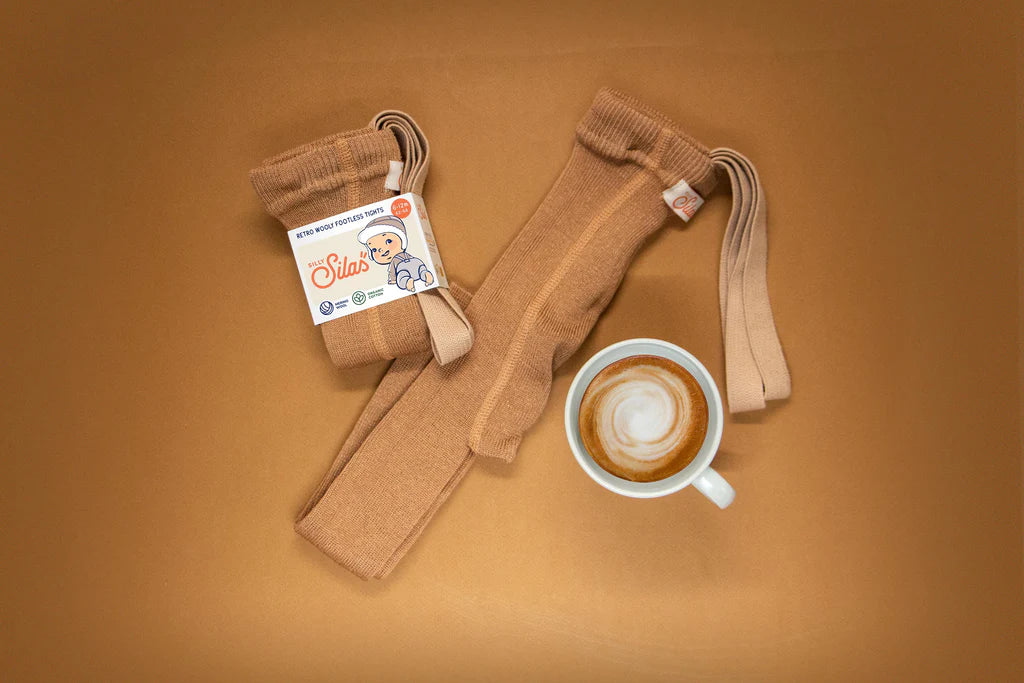 Silly Silas footless tights wool cappuchino 6-12 m