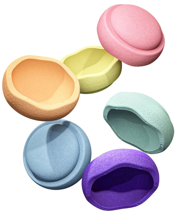 Stapelstein stacking stones Rainbow pastel 6 pcs