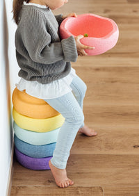 Stapelstein stacking stones Rainbow pastel 6 pcs