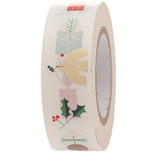 Washi tape Xmas white 10 mtr
