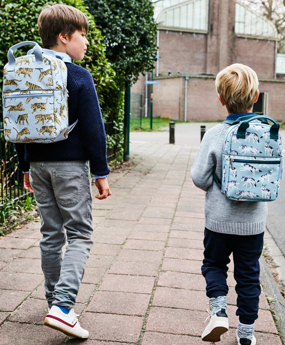 Petit Monkey children's backpack tiger gray L