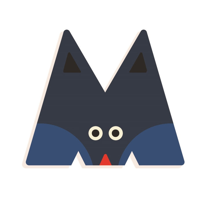 DJECO wooden letter designed animal M