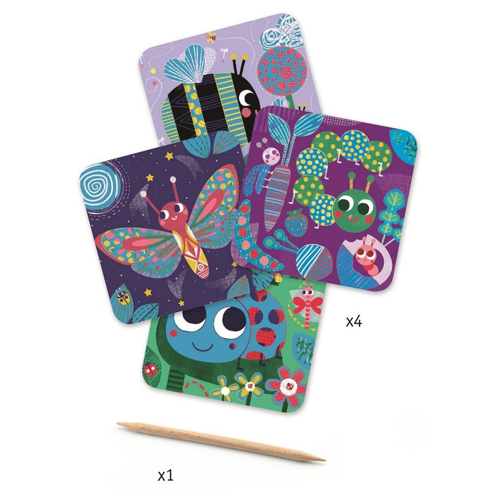 DJECO scratch cards All animals 3 yrs+