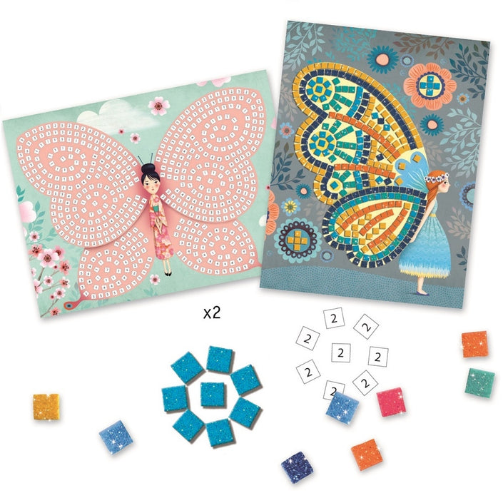 DJECO glitter mosaic butterflies 4 yrs+