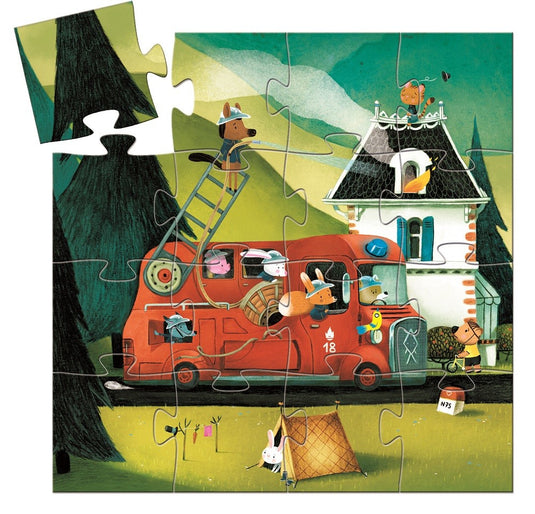 DJECO puzzle fire truck 2 yrs / 16 pcs