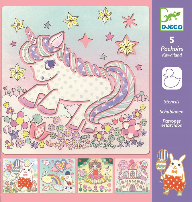 DJECO drawing templates Kawailand 4 yrs+