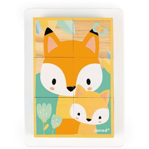 JANOD block puzzle Animals 12 months+ / 6 pcs
