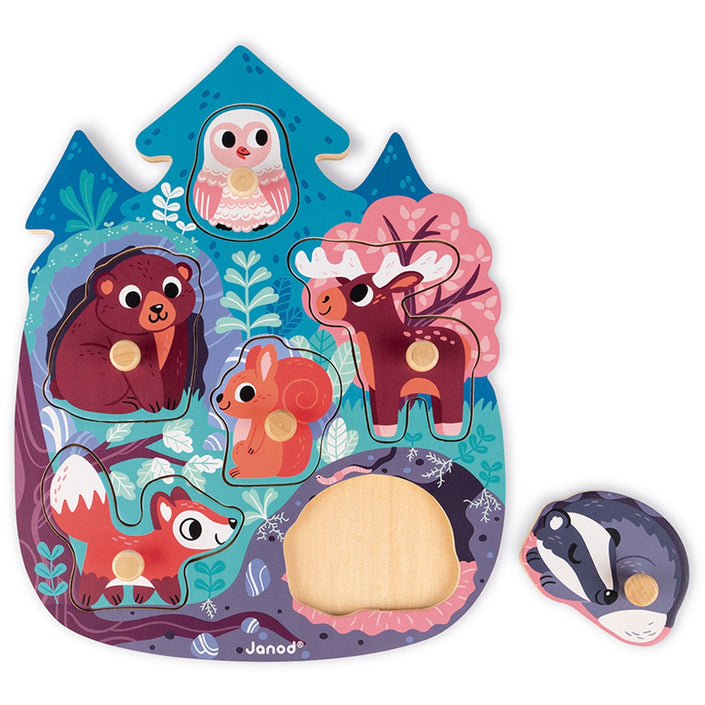 JANOD button puzzle forest 18 months +