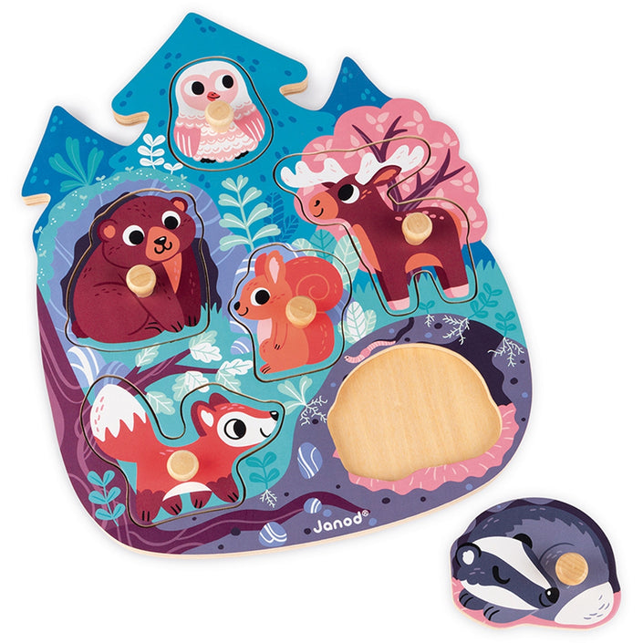JANOD button puzzle forest 18 months +