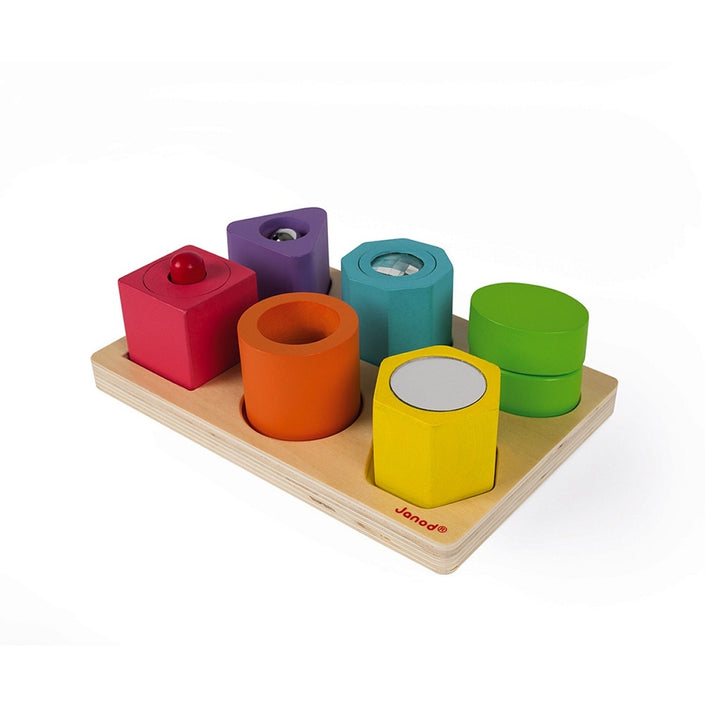 JANOD wood shape + sound puzzle 12 months +
