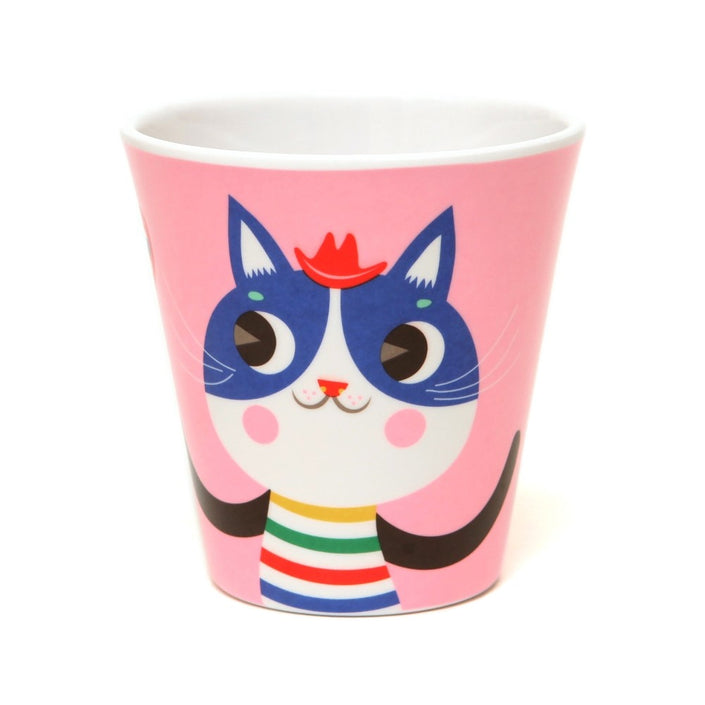 Petit Monkey melamine cup cats pink