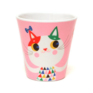 Petit Monkey melamine cup cats pink