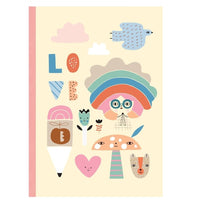 Petit Monkey notebook Rainbow Girl
