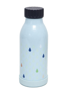 Petit Monkey thermos flask stainless steel drops blue