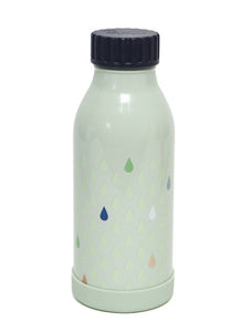 Petit Monkey thermos flask stainless steel drops green
