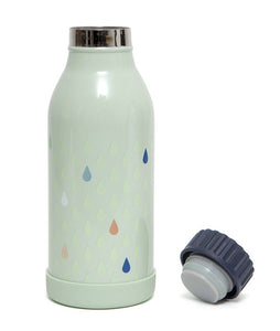 Petit Monkey thermos flask stainless steel drops green