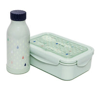 Petit Monkey thermos flask stainless steel drops green