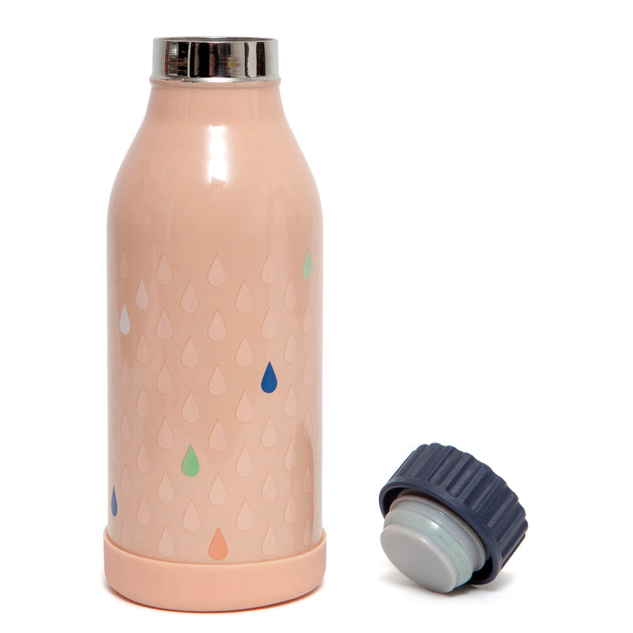 Petit Monkey thermos flask stainless steel drops peach