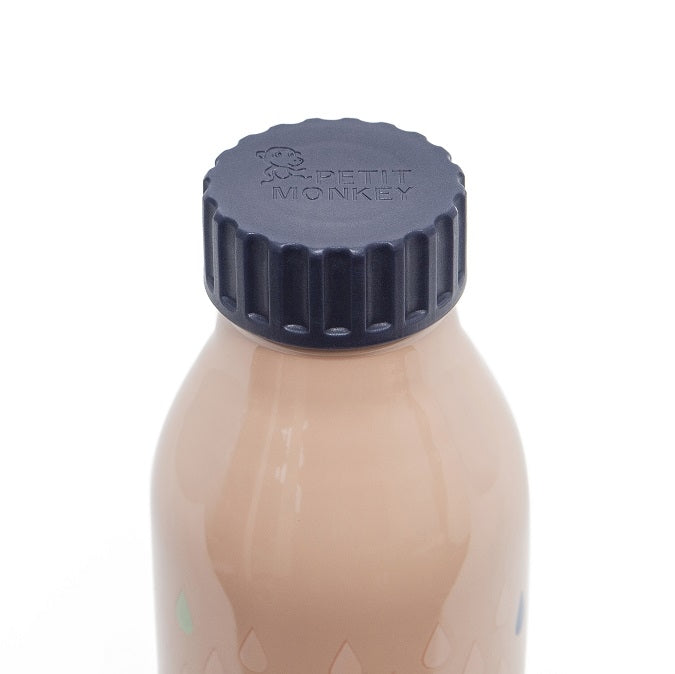 Petit Monkey thermos flask stainless steel drops peach