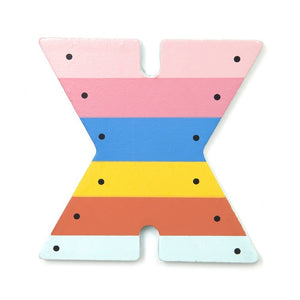 Petit Monkey wooden letter X