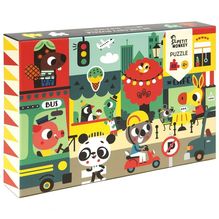 Petit Monkey puzzle in the city 4 yrs+ / 48 pcs