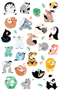 Petit Monkey tattoos Wild animals