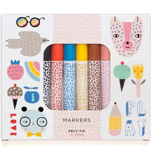 Petit Monkey felt-tip pens 12 pcs 6yrs+