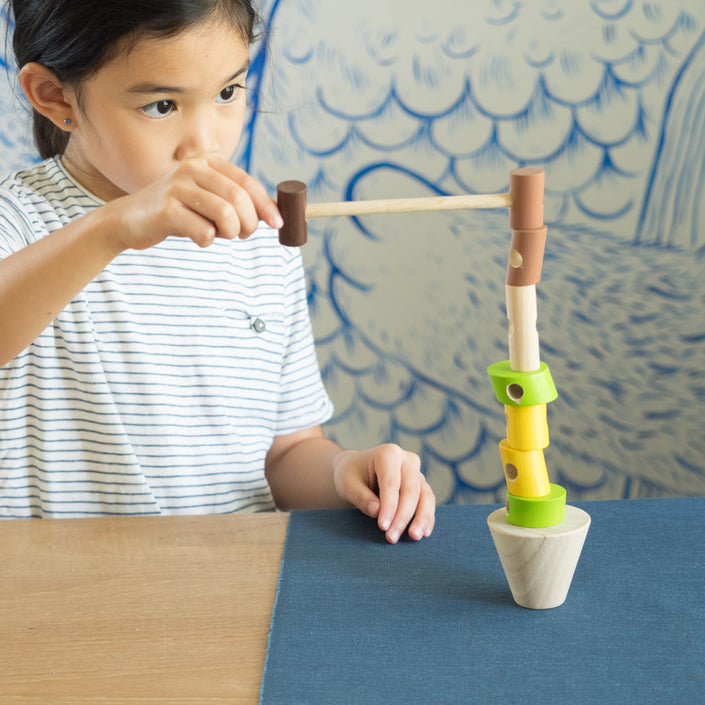 Plan Toys stacking and threading game 3 yrs+