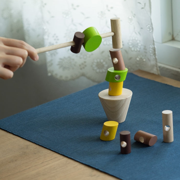 Plan Toys stacking and threading game 3 yrs+