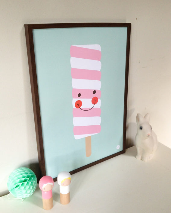 Petit Monkey poster twister soft green 50 x 70 cm