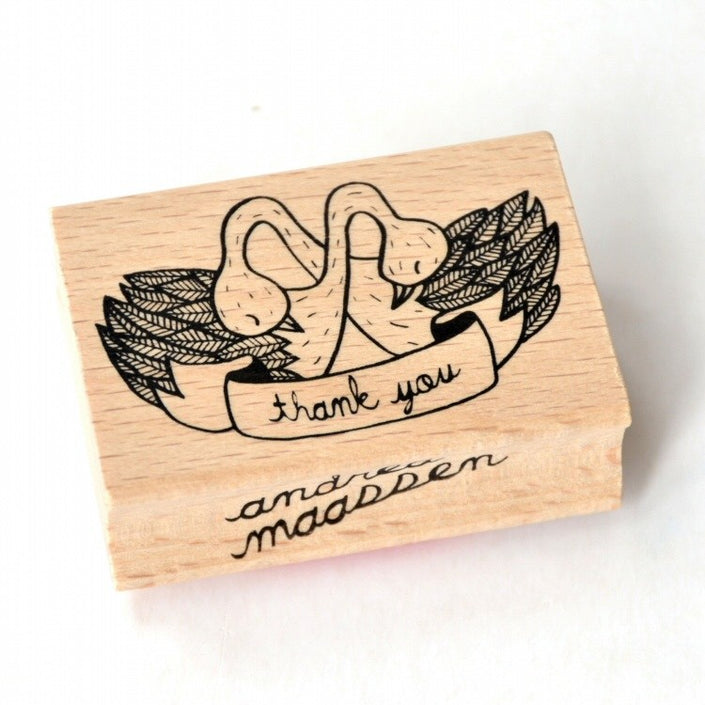 Andrea Maassen stamp Thank you geese